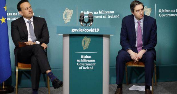 Minister for Health Simon Harris urged caution on easing restrictions while Taoiseach Leo Varadkar was said to have âkept his cards close to his chestâ at the Cabinet meeting. Photograph: Leon Farrell/Photocall Ireland/PA