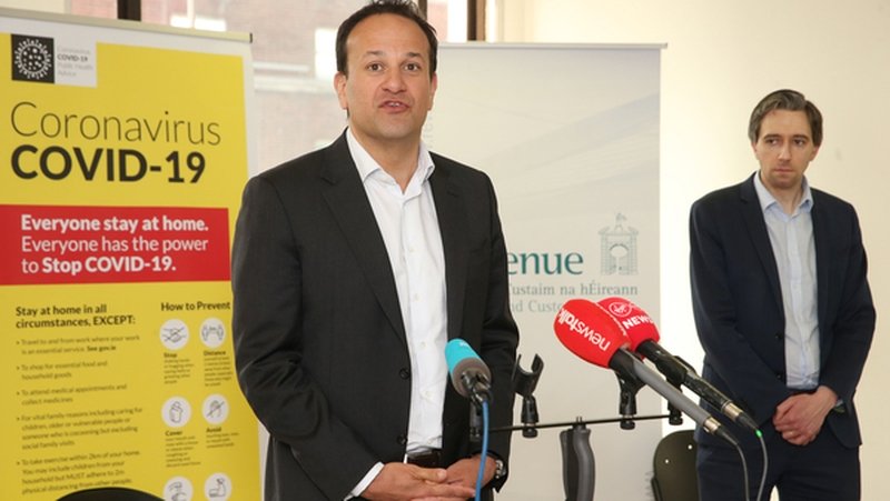 Taoiseach Leo Varadkar and Minister for Health Simon Harris at contact tracing centre today pic: Rollingnews.ie