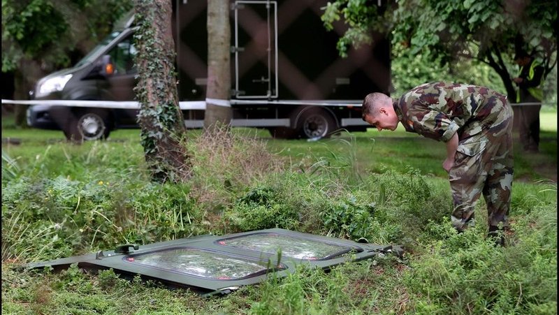 The helicopter was on its way back to Casement Aerodrome in Baldonnel just before 6pm when the rear door detached (Pic: Independent.ie)